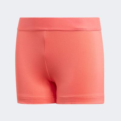 Adidas Girls Frill Dress - Semi Flash Red - main image
