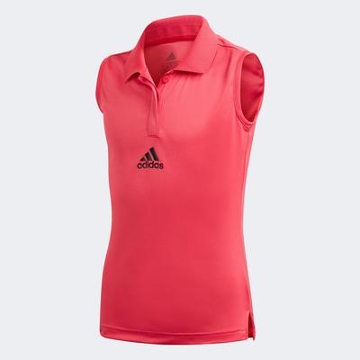 Adidas Girls Match Aeroready Tank - Power Pink - main image