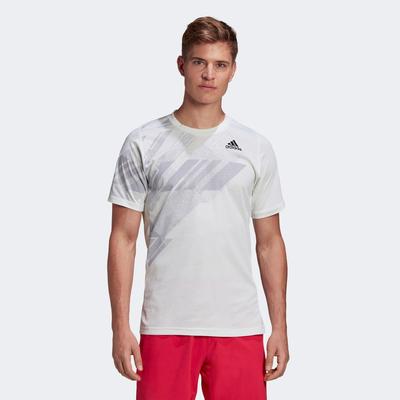 Adidas Mens Freelift Print Tee - White - main image