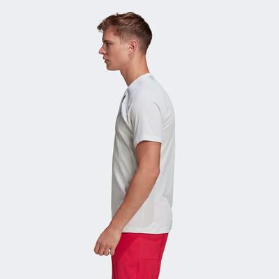 Adidas Mens Freelift Print Tee - White - main image