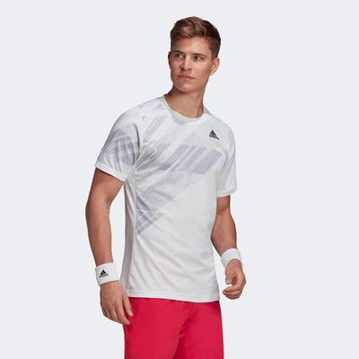 Adidas Mens Freelift Print Tee - White - main image