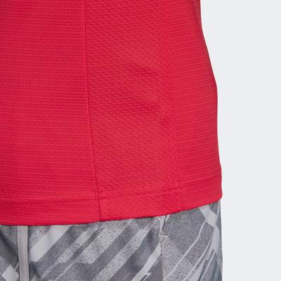 Adidas Mens Freelift Tennis Polo - Power Pink