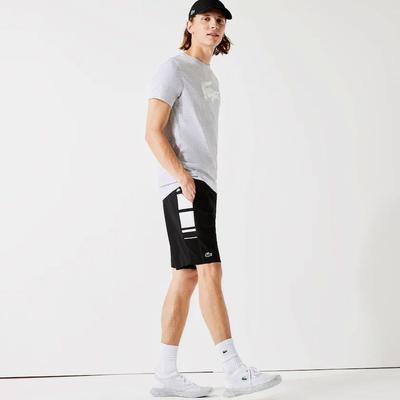 Lacoste Mens Bands Tennis Shorts - Black/White - main image