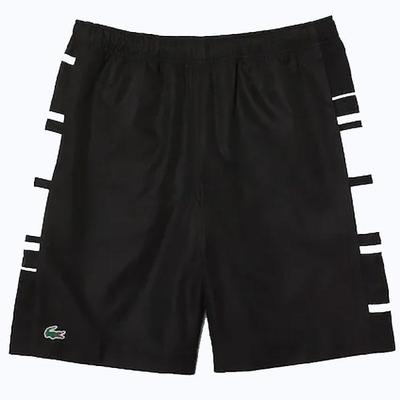Lacoste Mens Bands Tennis Shorts - Black/White - main image