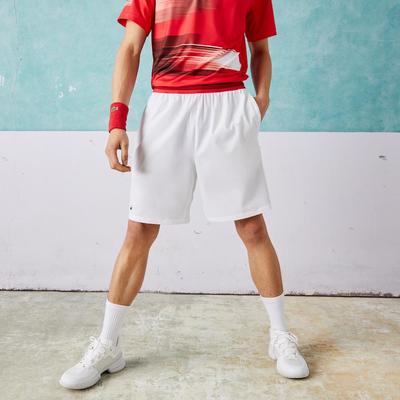 Lacoste MensSport x Djokovic Light Stretch Tennis Shorts - White/Red