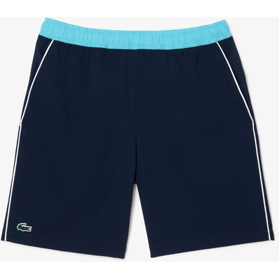 Lacoste Mens Recycled Fabric Stretch Tennis Shorts - Navy