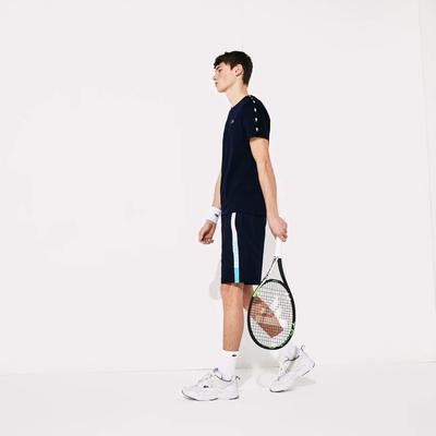 Lacoste Mens Striped Short - Navy/White/Turquoise - main image