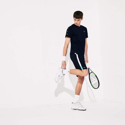 Lacoste Mens Striped Short - Navy/White/Turquoise - main image