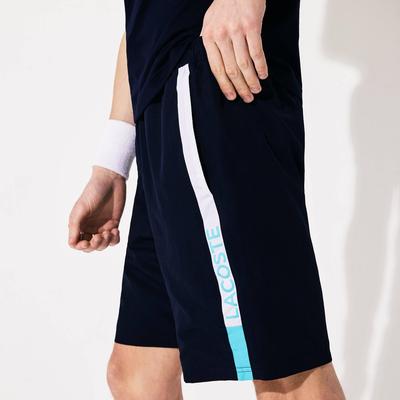 Lacoste Mens Striped Short - Navy/White/Turquoise - main image