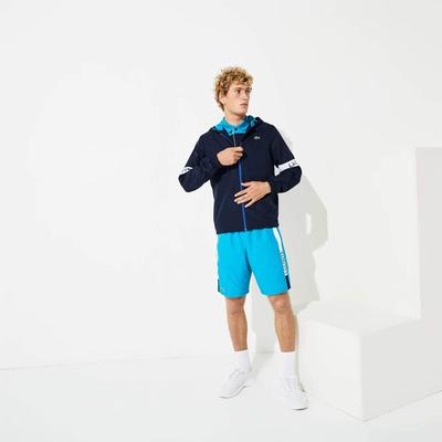 Lacoste Mens Striped Short - Turquoise/White/Navy - main image