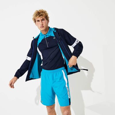 Lacoste Mens Striped Short - Turquoise/White/Navy - main image