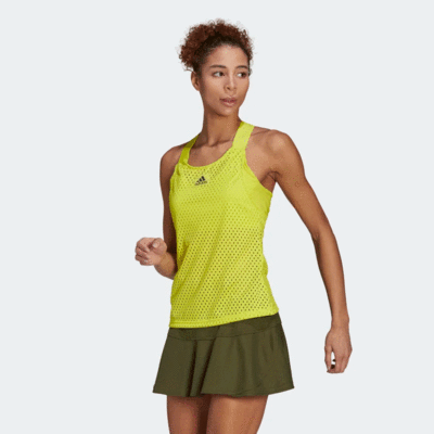 Adidas Womens Primeblue Y-Tank Top - Acid Yellow - main image