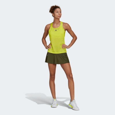 Adidas Womens Primeblue Y-Tank Top - Acid Yellow - main image