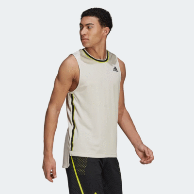 Adidas Mens Tennis Primeblue Tank - Aluminium - main image