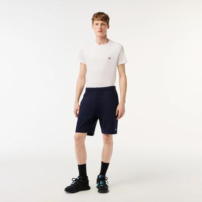Lacoste Mens Brushed Cotton Fleece Tennis Shorts - Navy - main image