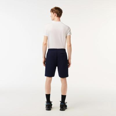 Lacoste Mens Brushed Cotton Fleece Tennis Shorts - Navy - main image