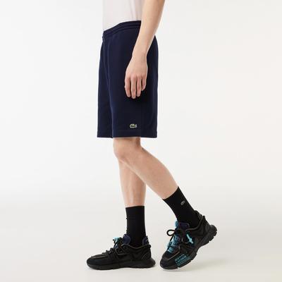 Lacoste Mens Brushed Cotton Fleece Tennis Shorts - Navy - main image