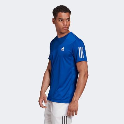 Adidas Mens 3-Stripes Club AeroReady T-Shirt - Royal Blue - main image