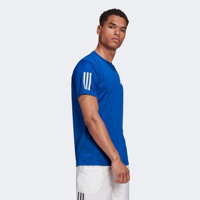 Adidas Mens 3-Stripes Club AeroReady T-Shirt - Royal Blue - main image