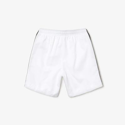 Lacoste Boys Croc Print Band Lightweight Tennis Shorts - White - main image