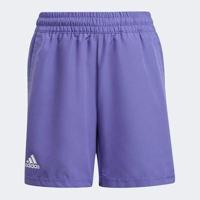 Adidas Boys Fall Club Shorts - Purple/White