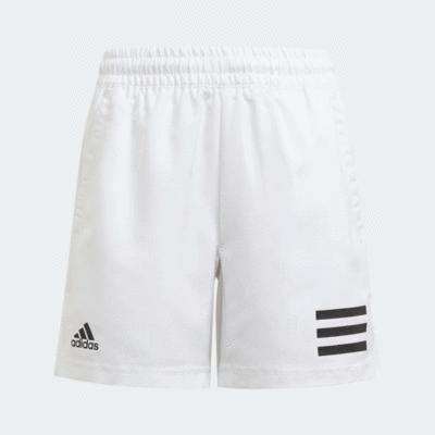 Adidas Boys Club Tennis 3-Stripe Shorts - White