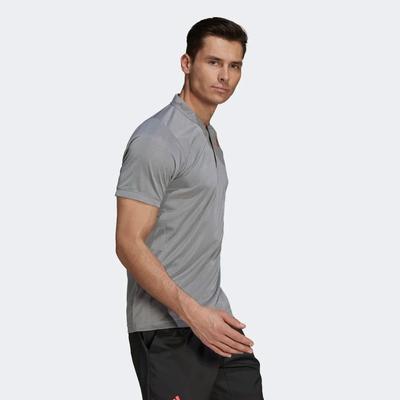 Adidas Mens Freelift Primeblue Polo - Grey