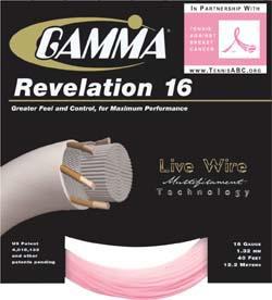 Gamma Live Wire Revelation 16 (1.32mm) Tennis String Sets - Pink