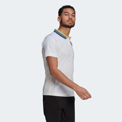 Adidas Mens Freelift Primeblue Tennis Polo - White - main image