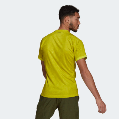Adidas Mens FreeLift Primeblue T-Shirt - Acid Yellow