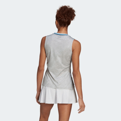 Adidas Womens Tennis Primeblue Printed Tank Top - White - main image