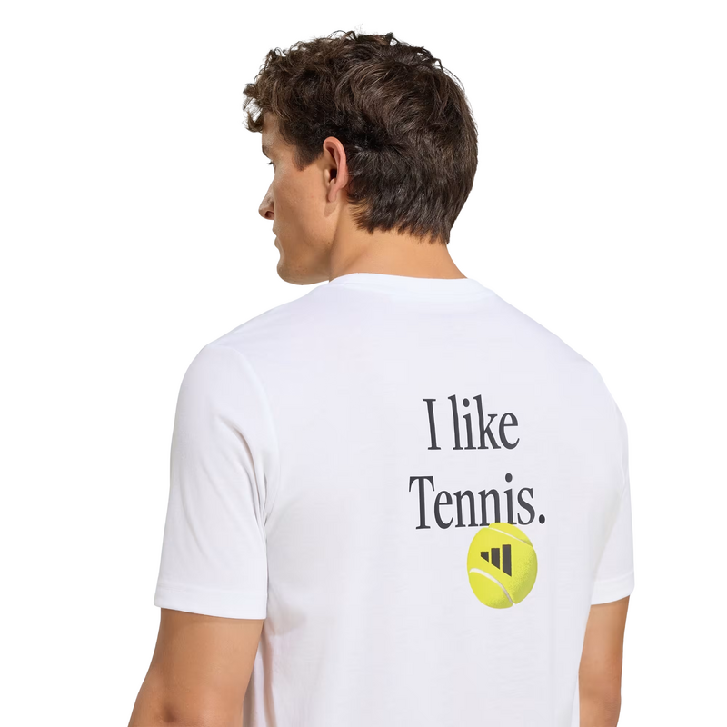 Adidas Mens Tennis Category Graphic T-Shirt - White/Black - main image