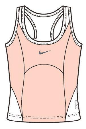 Nike Girls Statement Tennis Tank - Pink/White - main image