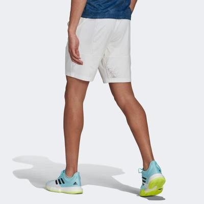Adidas Mens Tennis Ergo Primeblue 9-Inch Shorts - White - main image
