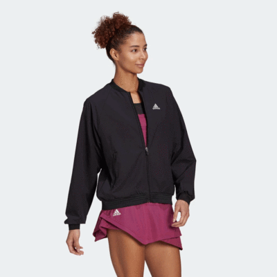 Adidas Womens Primeblue Tennis Jacket - Black - main image