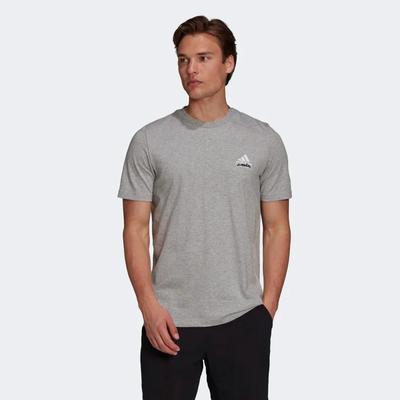Adidas Mens Tennis Graphic Logo T-Shirt - Medium Grey Heather - main image