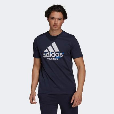 Adidas Mens Tennis Graphic Logo T-Shirt - Legend Ink