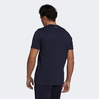 Adidas Mens Tennis Graphic Logo T-Shirt - Legend Ink
