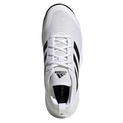 Adidas Mens Court Flash Tennis Shoes - White/Core Black - main image