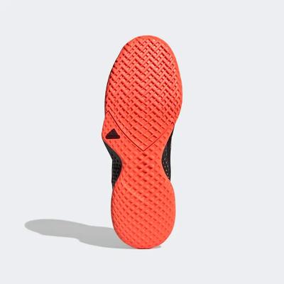 Adidas Mens Court Flash Tennis Shoes - Black/Solar Red - main image