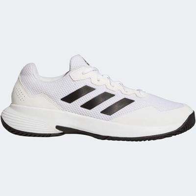Adidas Mens GameCourt 2 Tennis Shoes - White/Core Black - main image