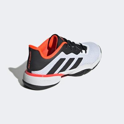 Adidas Kids Barricade Tennis Shoes - Cloud White/Core Black/Solar Red