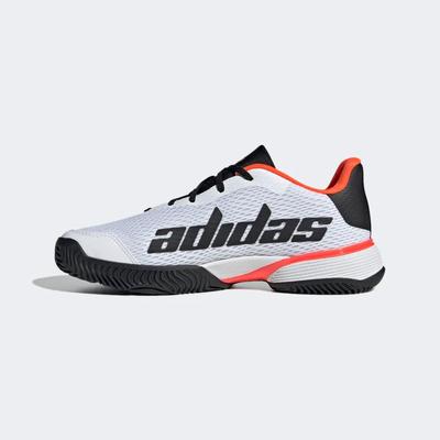 Adidas Kids Barricade Tennis Shoes - Cloud White/Core Black/Solar Red