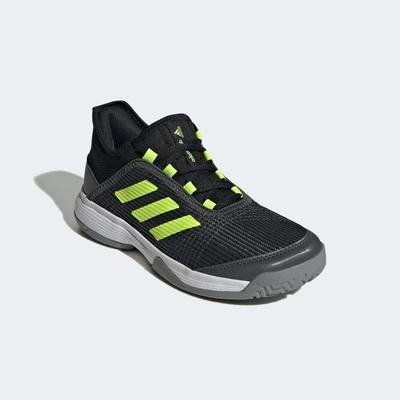 Adidas Kids Adizero Club Tennis Shoes - Grey Six/Solar Yellow