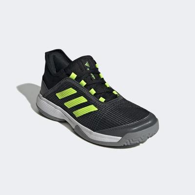 Adidas Kids Adizero Club Tennis Shoes - Grey Six/Solar Yellow