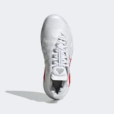 Adidas Womens Barricade Tennis Shoes - Cloud White/Silver Metallic