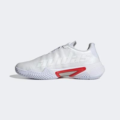 Adidas Womens Barricade Tennis Shoes - Cloud White/Silver Metallic
