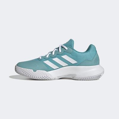 Adidas Womens GameCourt 2.0 Tennis Shoes - Mint Ton