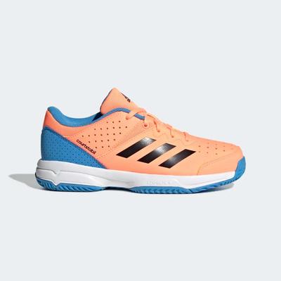 Adidas Kids Stabil Indoor Court Shoes - Beam Orange/Pulse Blue - main image
