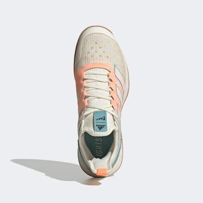 Adidas Womens Adizero Ubersonic 4 Parley Tennis Shoes - Off White/Beam Orange - main image